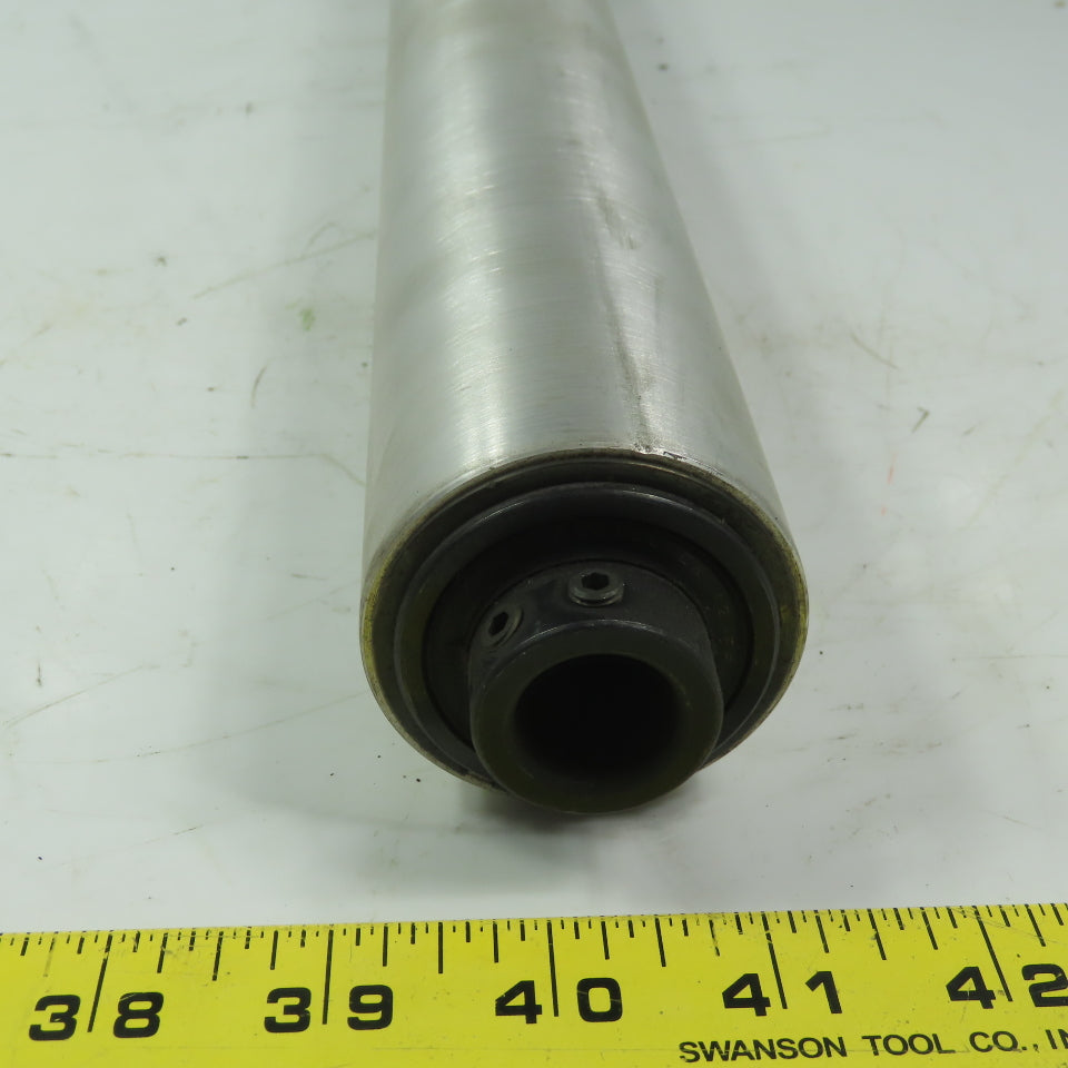 2.196" OD x 16" Aluminum Gravity Conveyor Roller 3/4" ID Bearings