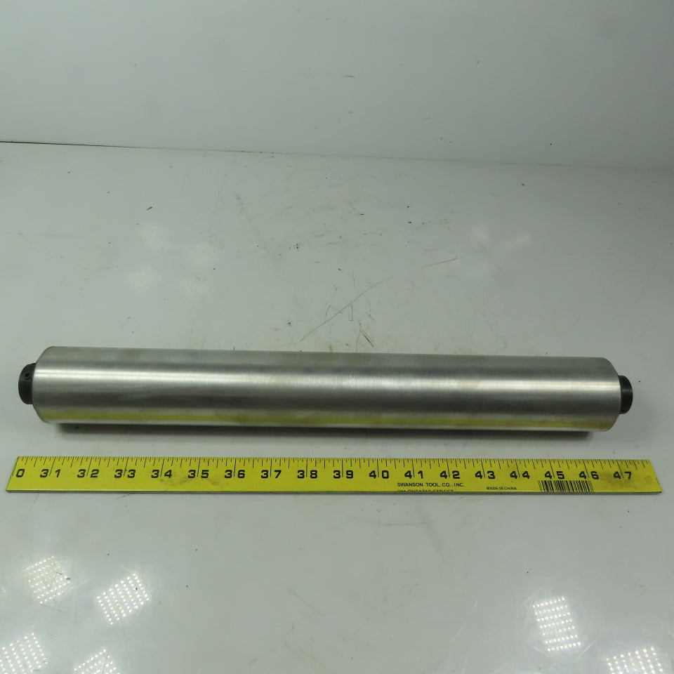 2.196" OD x 16" Aluminum Gravity Conveyor Roller 3/4" ID Bearings