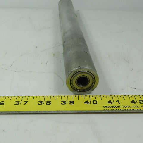 1-1/2" OD x 14" Aluminum Gravity Conveyor Roller 1/2" ID Bearings Lot of 2
