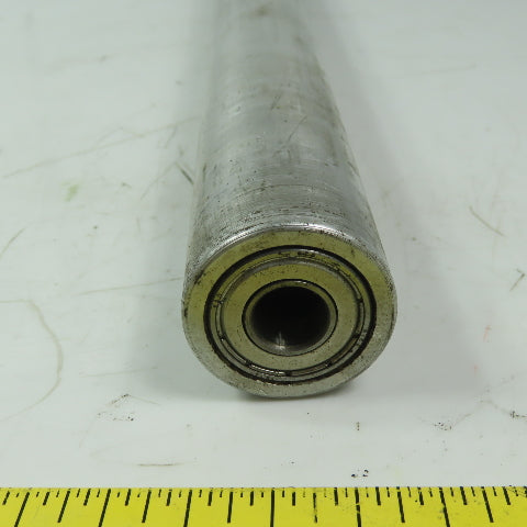 1-1/2" OD x 14" Aluminum Gravity Conveyor Roller 1/2" ID Bearings Lot of 2