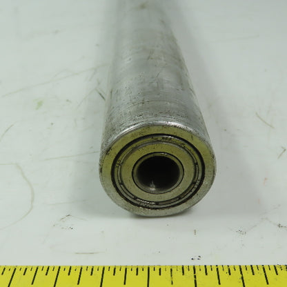 1-1/2" OD x 14" Aluminum Gravity Conveyor Roller 1/2" ID Bearings Lot of 2