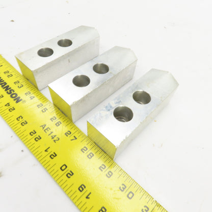 1-1/2" W Aluminum Lathe Chuck Jaws 1.33" H x 4.60" OAL Lot Of 3