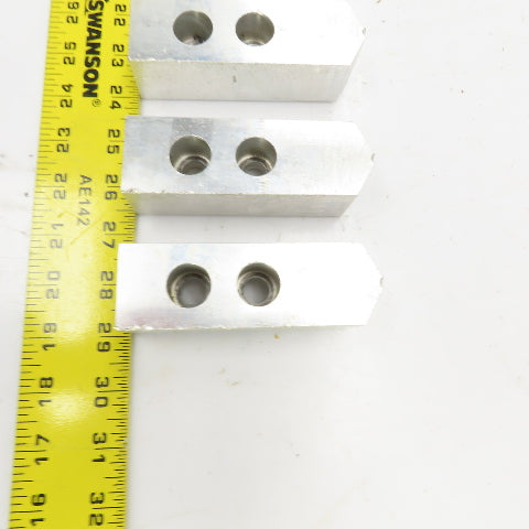 1-1/2" W Aluminum Lathe Chuck Jaws 1.33" H x 4.60" OAL Lot Of 3