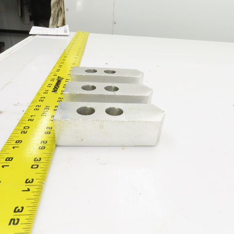 1-1/2" W Aluminum Lathe Chuck Jaws 1.33" H x 4.60" OAL Lot Of 3
