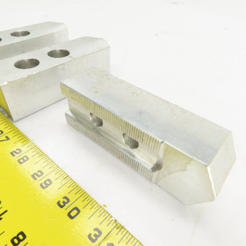 1-1/2" W Aluminum Lathe Chuck Jaws 1.33" H x 4.60" OAL Lot Of 3
