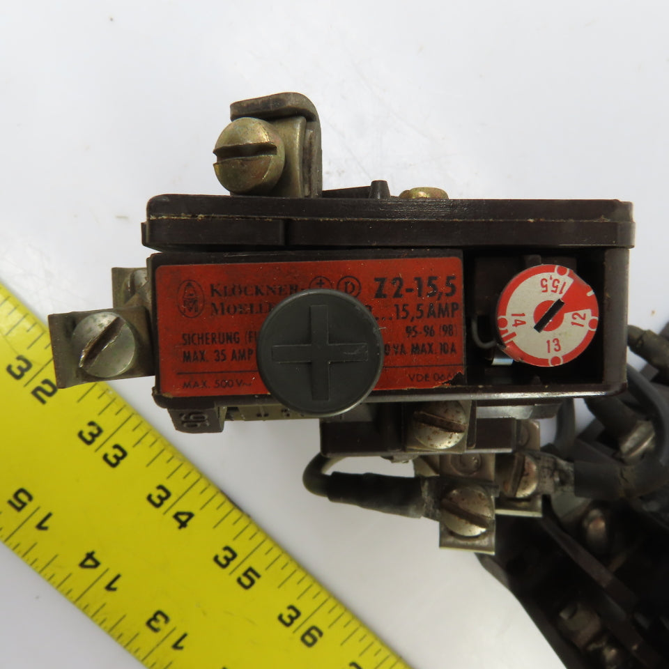 Klockner Moeller DIL-2v-22 80A 10-30HP Contactor 115V Coil 600V Max W/Overload