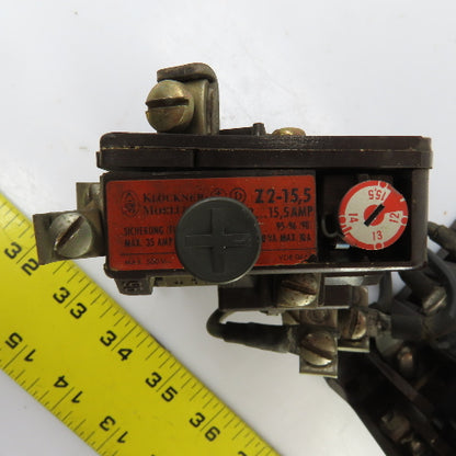 Klockner Moeller DIL-2v-22 80A 10-30HP Contactor 115V Coil 600V Max W/Overload