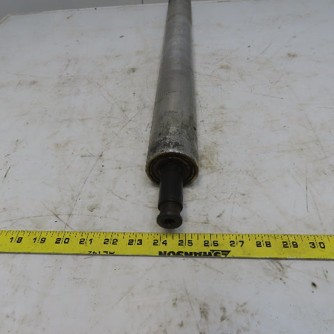 2.350" OD x 26-5/8" Aluminum Conveyor Gravity Roller 1" Shaft