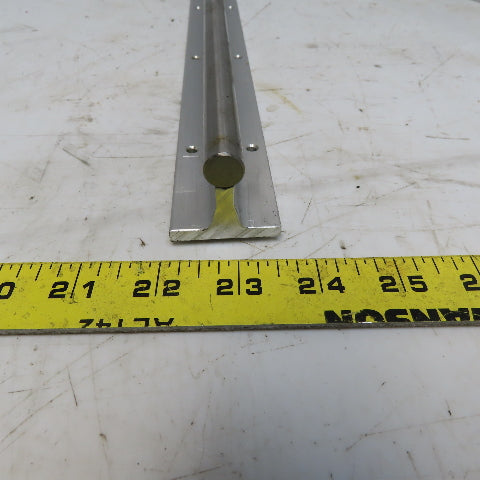 Thompson 24" Linear 1/2" Rod Shaft Rails W/Pre-Drilled Aluminum Supports Lot /2