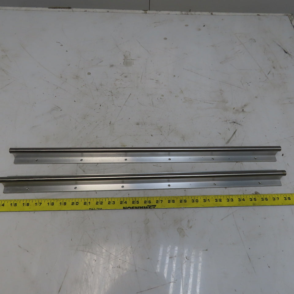 Thompson 24" Linear 1/2" Rod Shaft Rails W/Pre-Drilled Aluminum Supports Lot /2