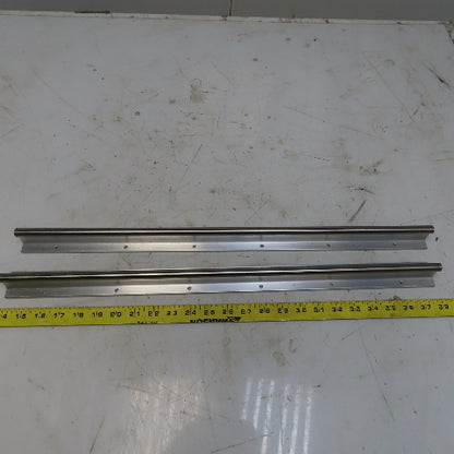 Thompson 24" Linear 1/2" Rod Shaft Rails W/Pre-Drilled Aluminum Supports Lot /2