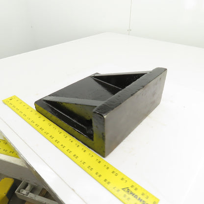 12-1/4x12-3/8 x5-1/4"H Webbed Cast Steel Angle Plate Set Up Fixture 1-1/2" Thick