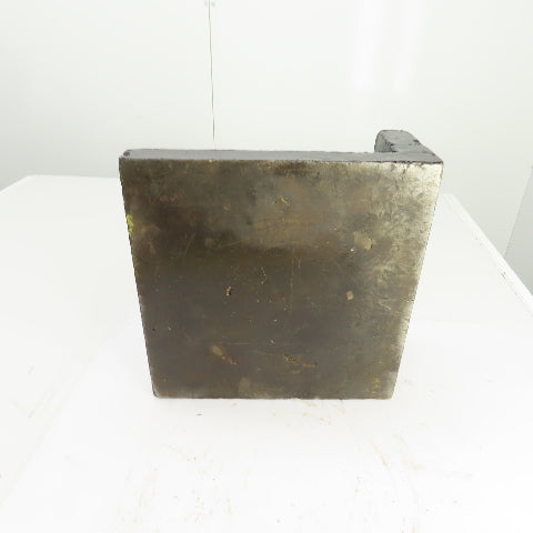 12-1/4x12-3/8 x5-1/4"H Webbed Cast Steel Angle Plate Set Up Fixture 1-1/2" Thick
