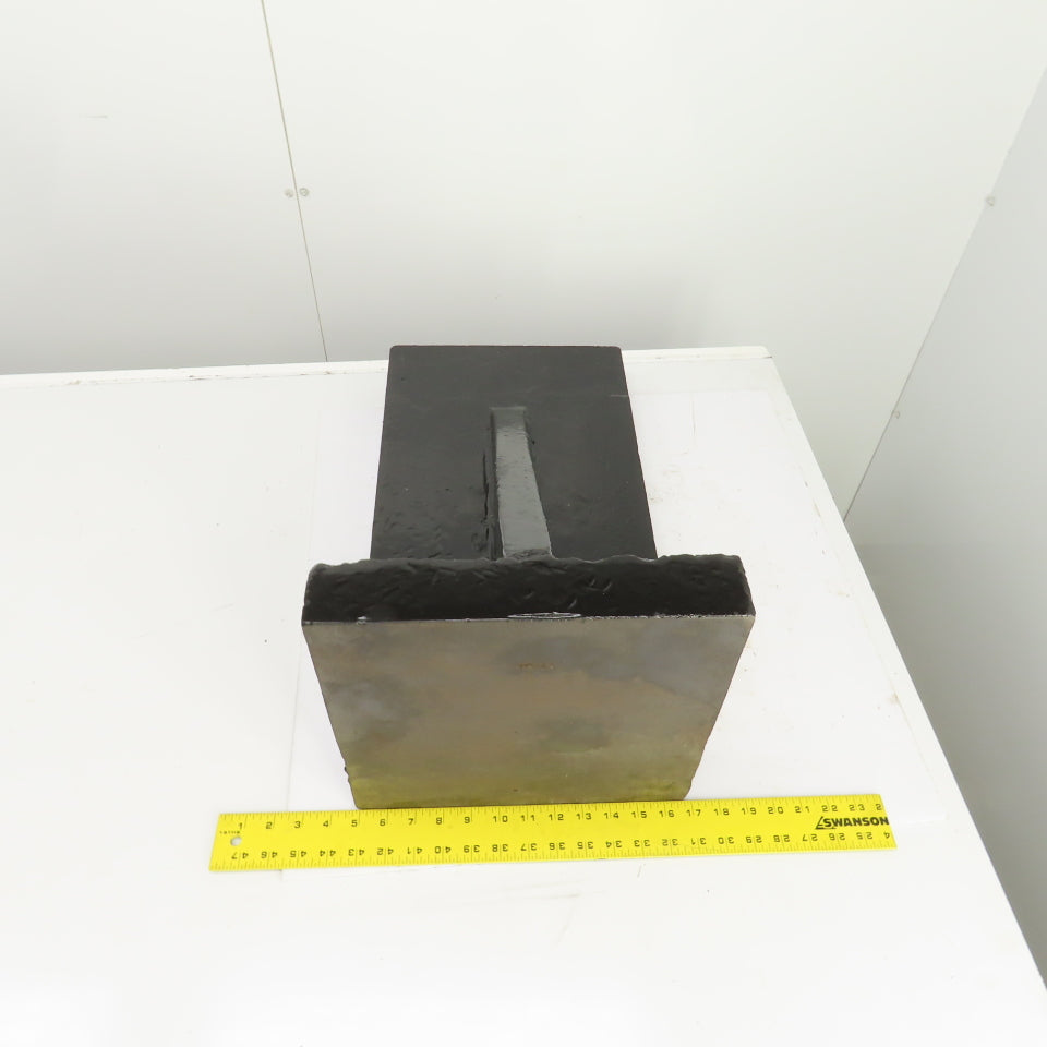 23-7/8x12x11-3/4" Tall Webbed Cast Steel Angle Plate Set Up Fixture 2-1/8" Thick