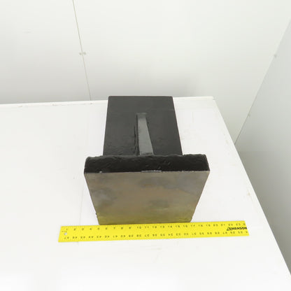 23-7/8x12x11-3/4" Tall Webbed Cast Steel Angle Plate Set Up Fixture 2-1/8" Thick