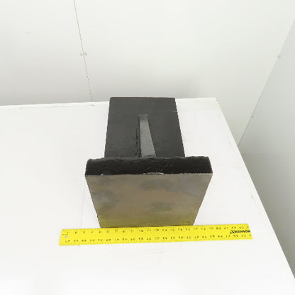 23-7/8x12x11-3/4" Tall Webbed Cast Steel Angle Plate Set Up Fixture 2-1/8" Thick