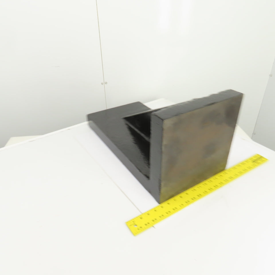23-7/8x12x11-3/4" Tall Webbed Cast Steel Angle Plate Set Up Fixture 2-1/8" Thick