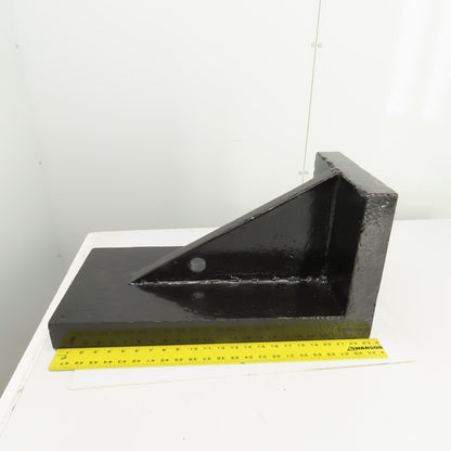 23-7/8x12x11-3/4" Tall Webbed Cast Steel Angle Plate Set Up Fixture 2-1/8" Thick