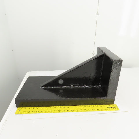 23-7/8x12x11-3/4" Tall Webbed Cast Steel Angle Plate Set Up Fixture 2-1/8" Thick
