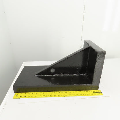 23-7/8x12x11-3/4" Tall Webbed Cast Steel Angle Plate Set Up Fixture 2-1/8" Thick
