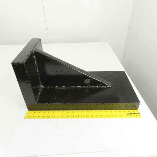 23-7/8x12x11-3/4" Tall Webbed Cast Steel Angle Plate Set Up Fixture 2-1/8" Thick