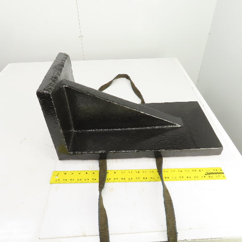 24" x 12" x 12" Tall Webbed Cast Steel Angle Plate Set Up Fixture 1-5/8" Thick