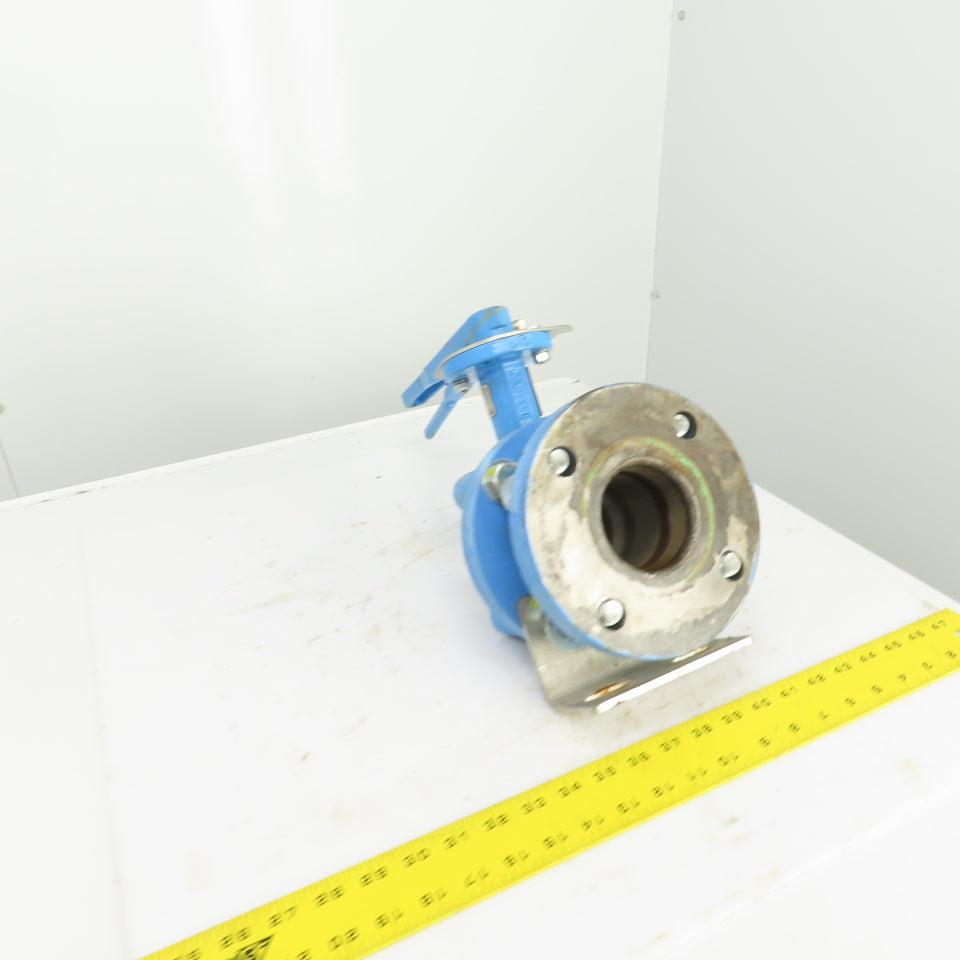 Bray Ser. 31H 2-1/2" Manual Butterfly Valve 250PSI 4-Bolt 7" Flange OD