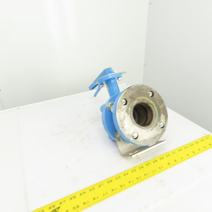 Bray Ser. 31H 2-1/2" Manual Butterfly Valve 250PSI 4-Bolt 7" Flange OD