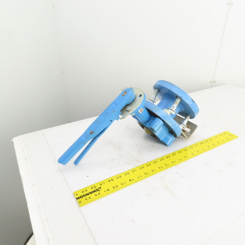 Bray Ser. 31H 2-1/2" Manual Butterfly Valve 250PSI 4-Bolt 7" Flange OD
