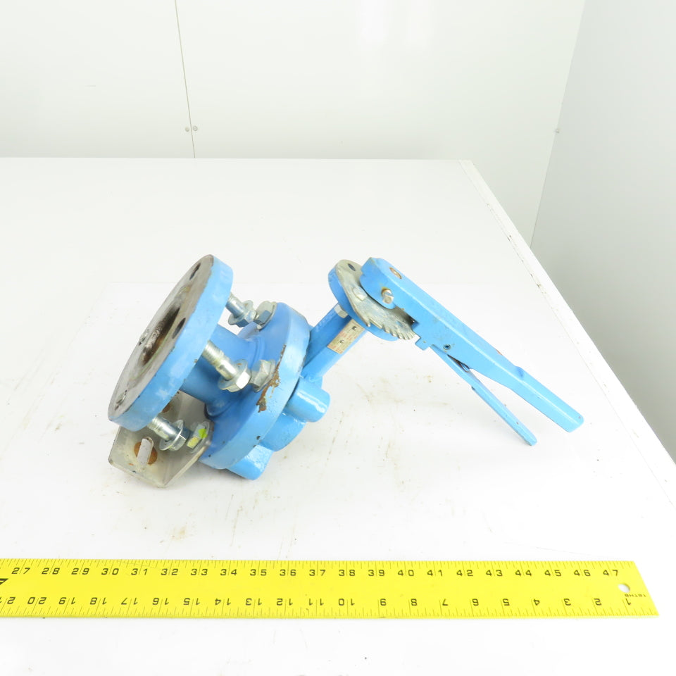 Bray Ser. 31H 2-1/2" Manual Butterfly Valve 250PSI 4-Bolt 7" Flange OD