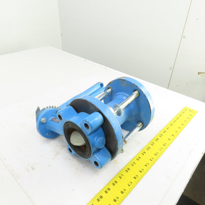 Bray Ser. 31H 2-1/2" Manual Butterfly Valve 250PSI 4-Bolt 7" Flange OD