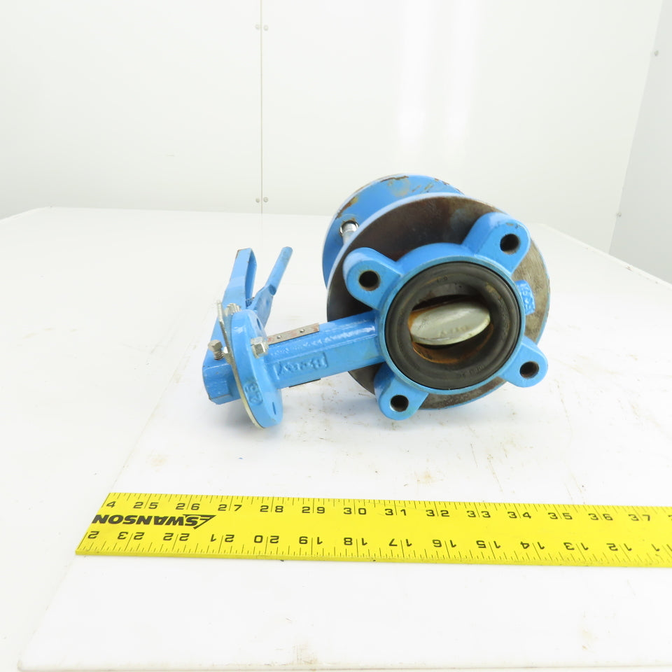 Bray Ser. 31H 2-1/2" Manual Butterfly Valve 250PSI 4-Bolt 7" Flange OD