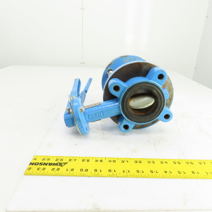 Bray Ser. 31H 2-1/2" Manual Butterfly Valve 250PSI 4-Bolt 7" Flange OD