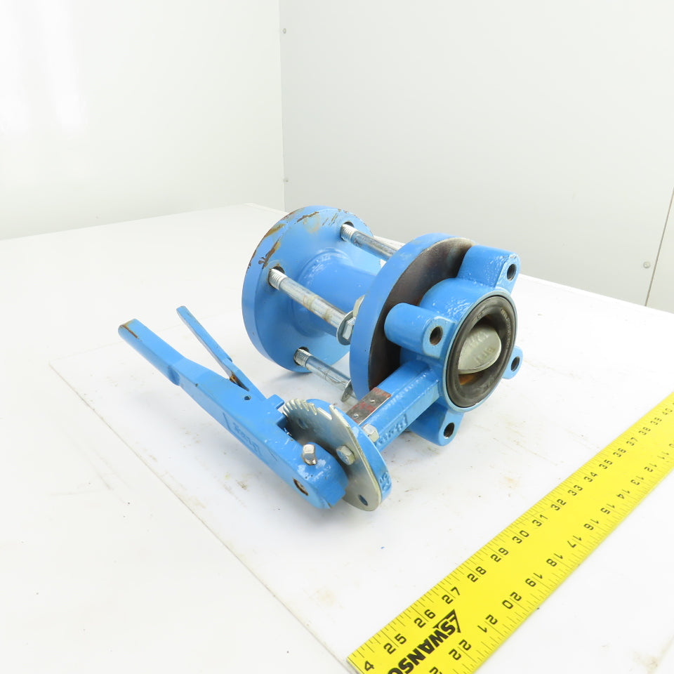 Bray Ser. 31H 2-1/2" Manual Butterfly Valve 250PSI 4-Bolt 7" Flange OD