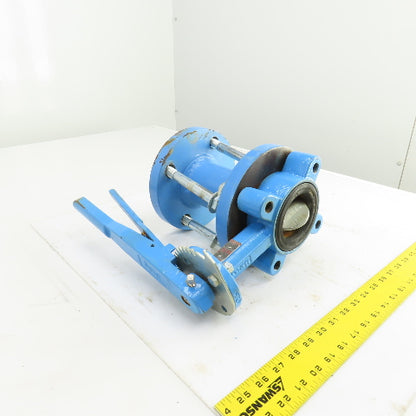 Bray Ser. 31H 2-1/2" Manual Butterfly Valve 250PSI 4-Bolt 7" Flange OD