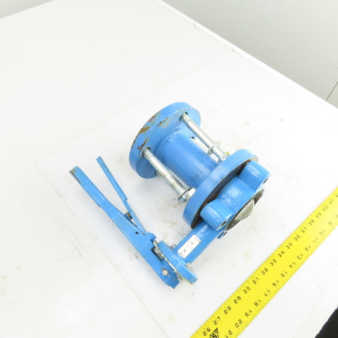 Bray Ser. 31H 2-1/2" Manual Butterfly Valve 250PSI 4-Bolt 7" Flange OD