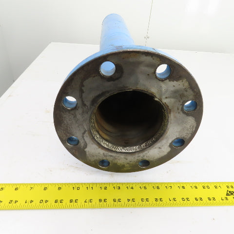 4-1/4" ID Carbon Steel Flanged 3-Port Pipe Manifold 9" & 7" Flange OD 1" NPT