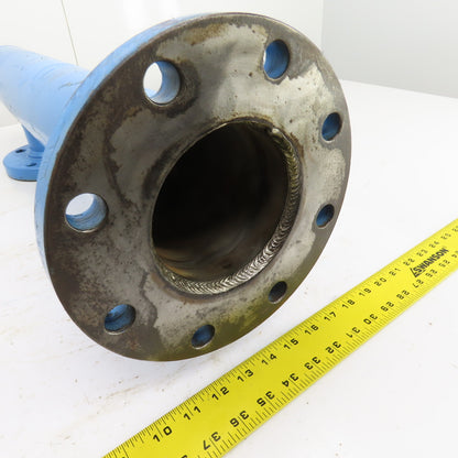 4-1/4" ID Carbon Steel Flanged 3-Port Pipe Manifold 9" & 7" Flange OD 1" NPT