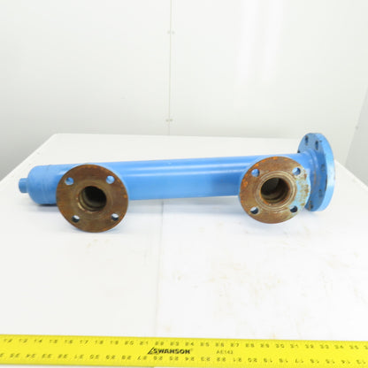 4-1/4" ID Carbon Steel Flanged 3-Port Pipe Manifold 9" & 7" Flange OD 1" NPT