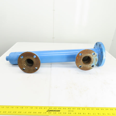 4-1/4" ID Carbon Steel Flanged 3-Port Pipe Manifold 9" & 7" Flange OD 1" NPT
