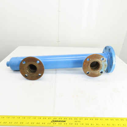 4-1/4" ID Carbon Steel Flanged 3-Port Pipe Manifold 9" & 7" Flange OD 1" NPT