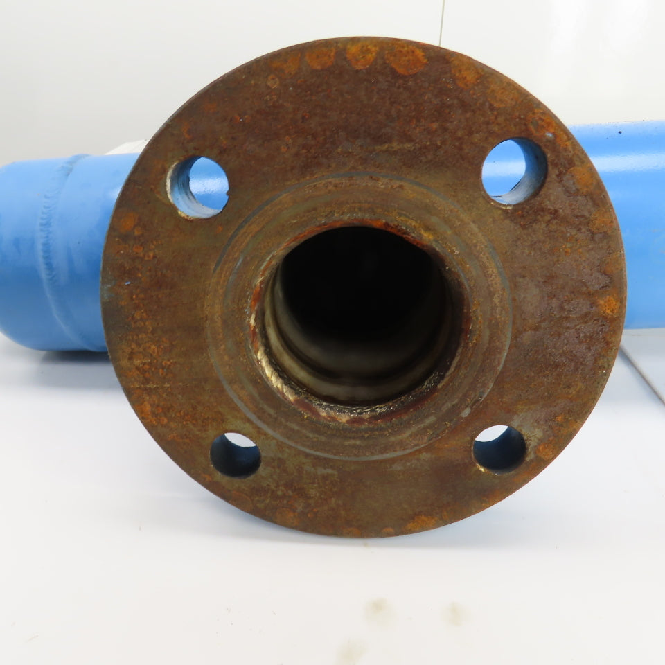 4-1/4" ID Carbon Steel Flanged 3-Port Pipe Manifold 9" & 7" Flange OD 1" NPT