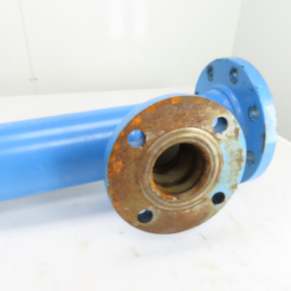 4-1/4" ID Carbon Steel Flanged 3-Port Pipe Manifold 9" & 7" Flange OD 1" NPT