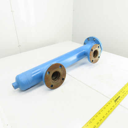 4-1/4" ID Carbon Steel Flanged 3-Port Pipe Manifold 9" & 7" Flange OD 1" NPT