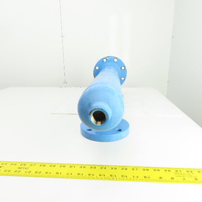 4-1/4" ID Carbon Steel Flanged 3-Port Pipe Manifold 9" & 7" Flange OD 1" NPT