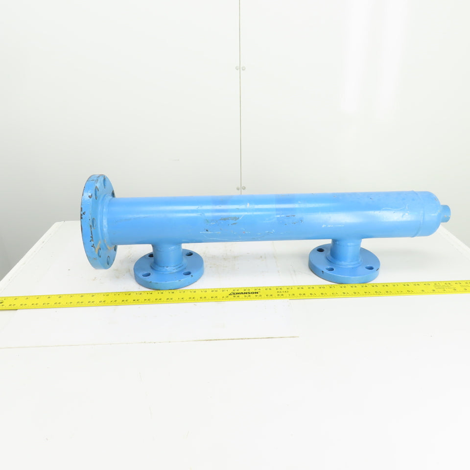 4-1/4" ID Carbon Steel Flanged 3-Port Pipe Manifold 9" & 7" Flange OD 1" NPT