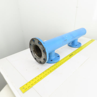 4-1/4" ID Carbon Steel Flanged 3-Port Pipe Manifold 9" & 7" Flange OD 1" NPT