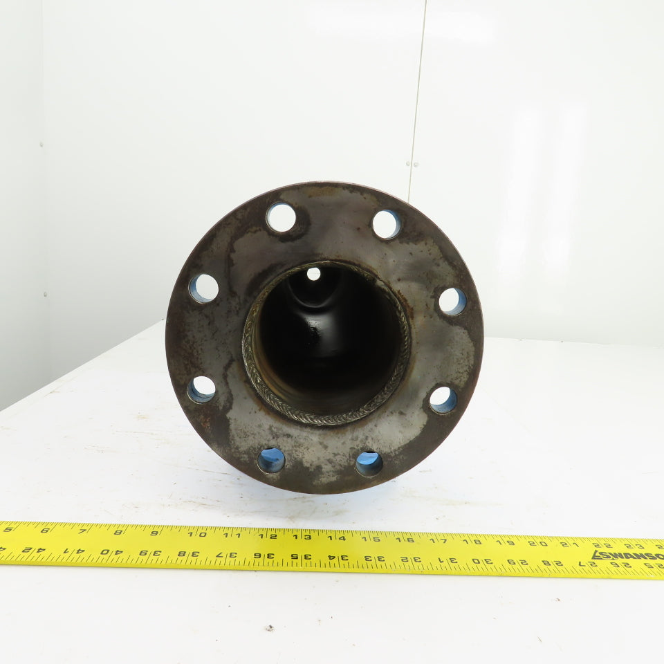 4-1/4" ID Carbon Steel Flanged 3-Port Pipe Manifold 9" & 7" Flange OD 1" NPT
