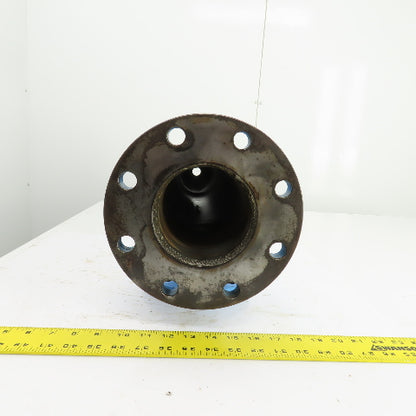 4-1/4" ID Carbon Steel Flanged 3-Port Pipe Manifold 9" & 7" Flange OD 1" NPT