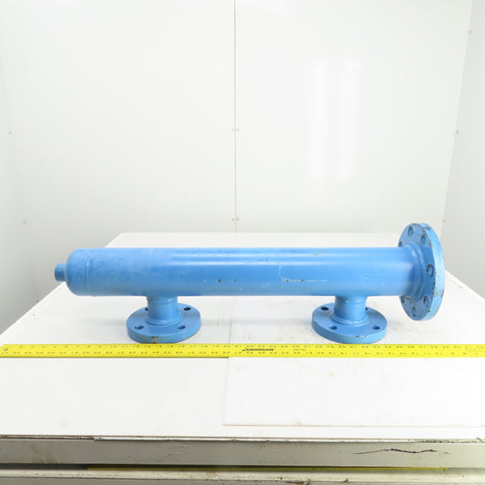 4-1/4" ID Carbon Steel Flanged 3-Port Pipe Manifold 9" & 7" Flange OD 1" NPT